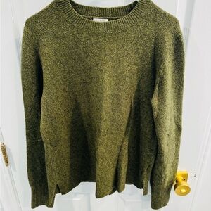J. Crew Olive Crew Neck Sweater